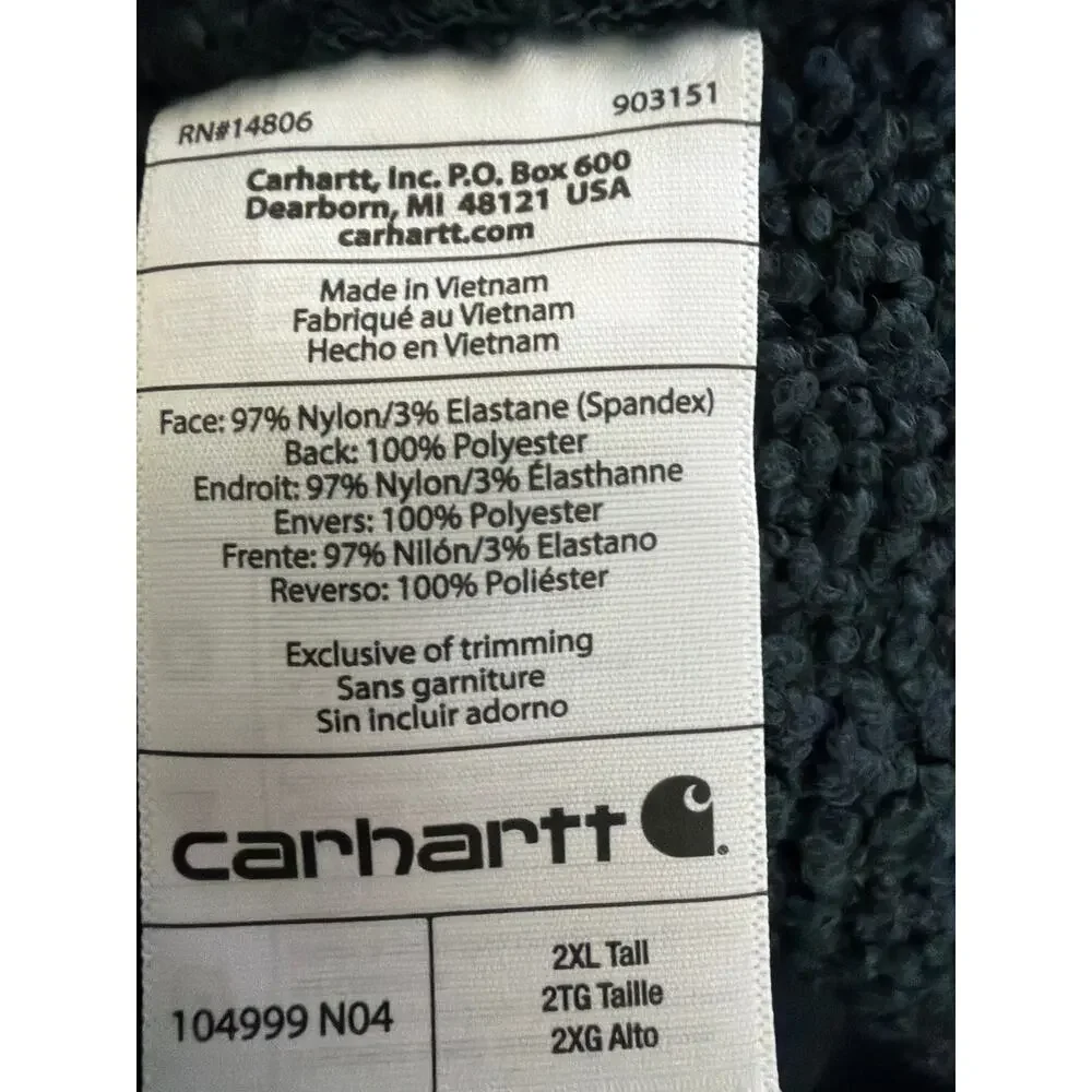 Carhartt 104999 - Super Dux™ Relaxed Fit Sherpa-Lined Vest Size 2XL Tall New - Picture 6 of 6